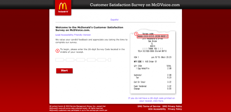 mcdonalds customer survey